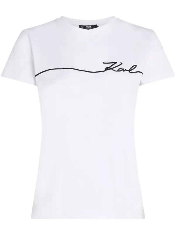 Karl Lagerfeld - Embroidered Crew Neck Tee